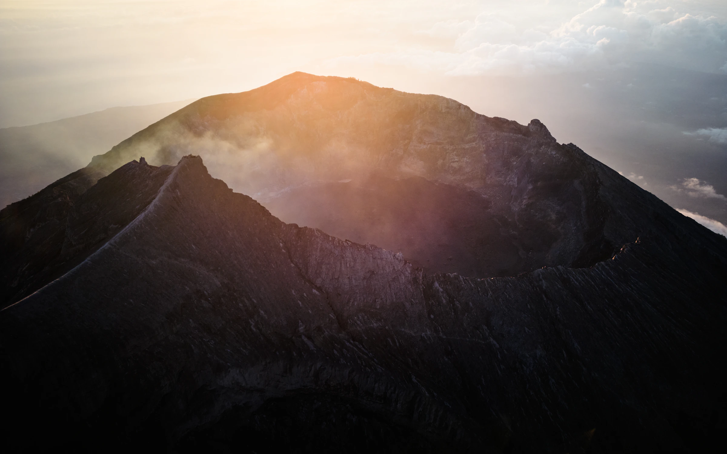 Mount Agung Sunrise Over Clouds — Karangasem