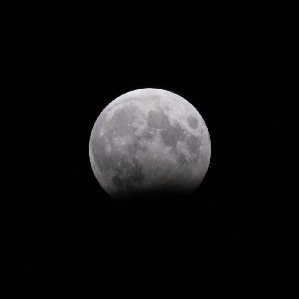 a full moon is seen in the dark sky