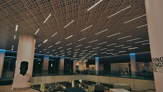 a large building with a very high ceiling