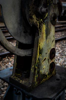 Photo of a worn mechanical part before restoration