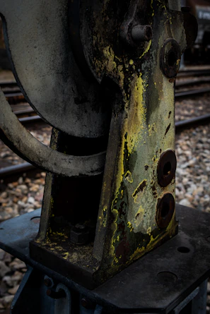 Photo of a worn mechanical part before restoration