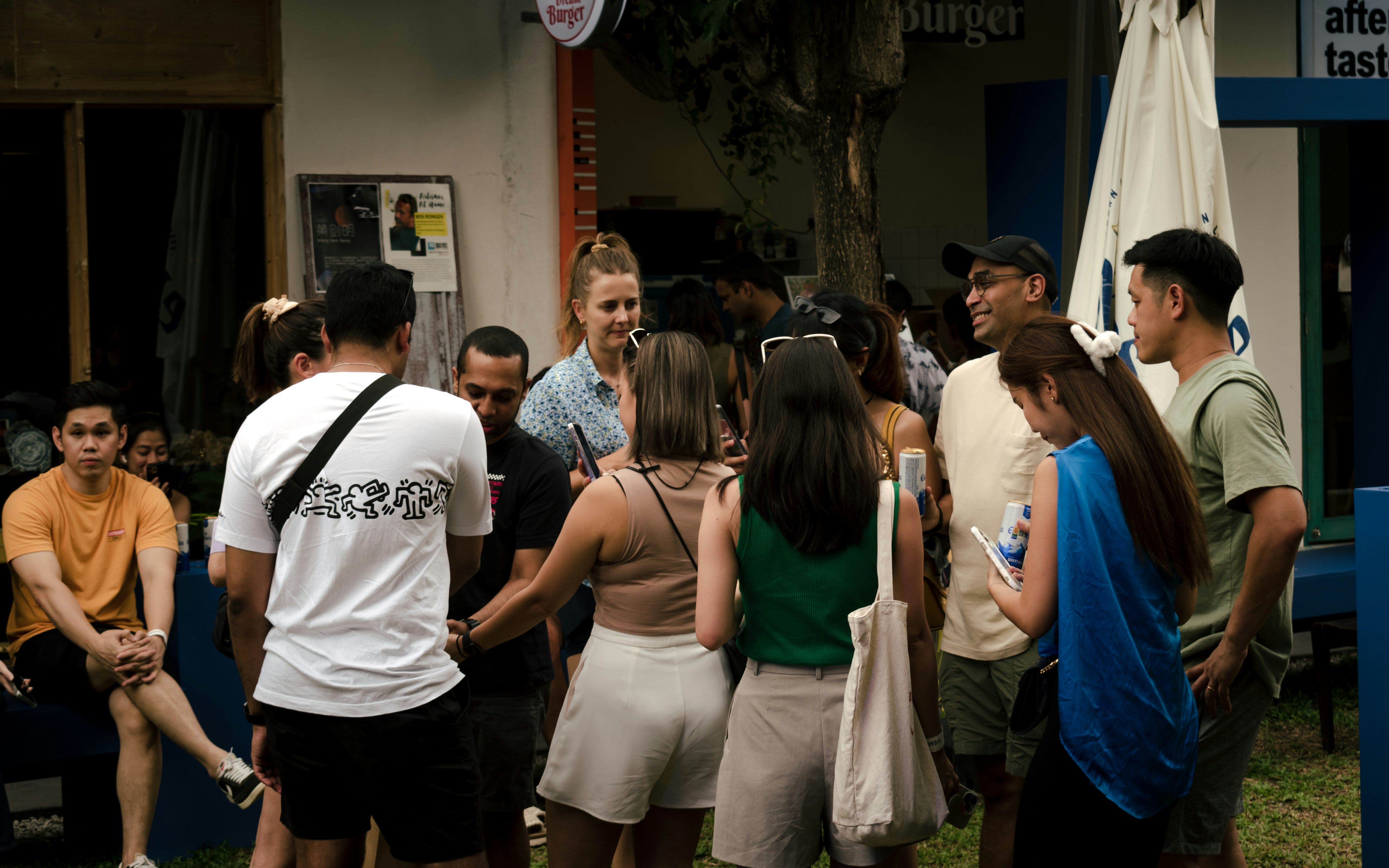 Residents chatting near water cooler in apartment gym - Apartments with 24 hour gym