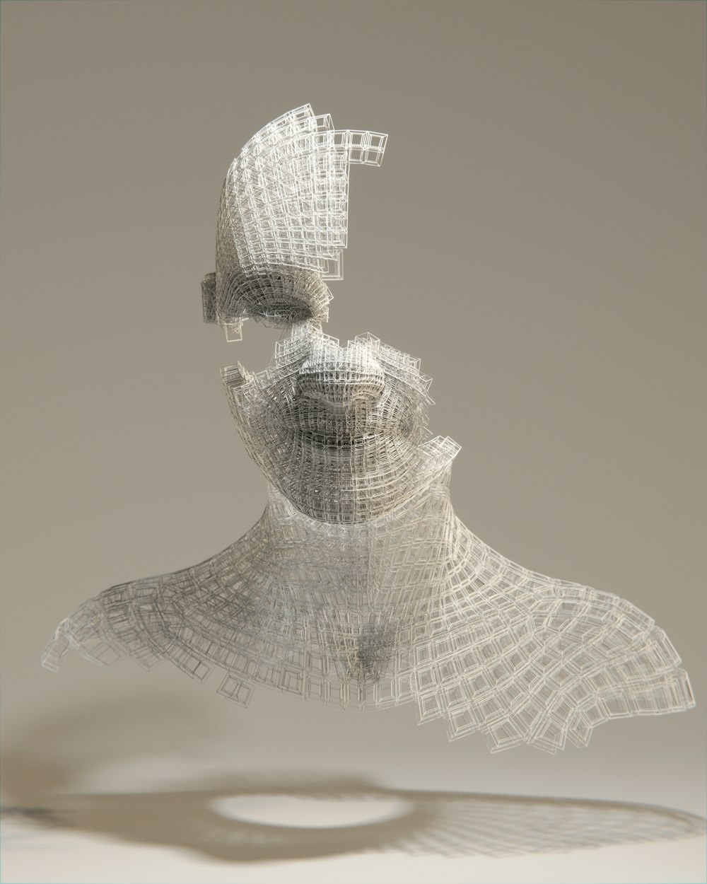 a computer generated image of a woman's head