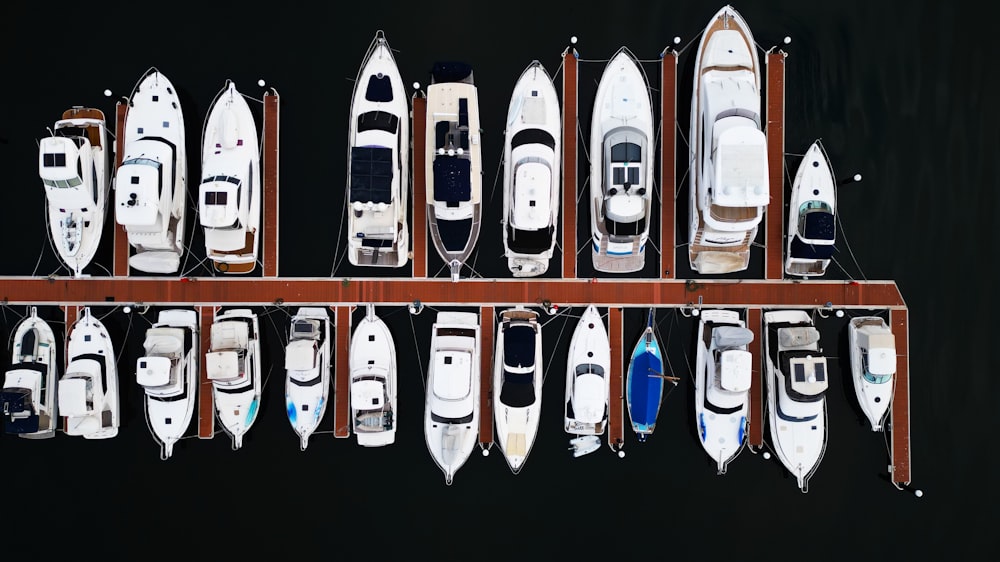 a bunch of boats that are sitting in the water