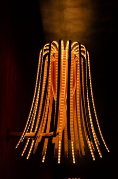 A stylish LED fixture hanging elegantly.