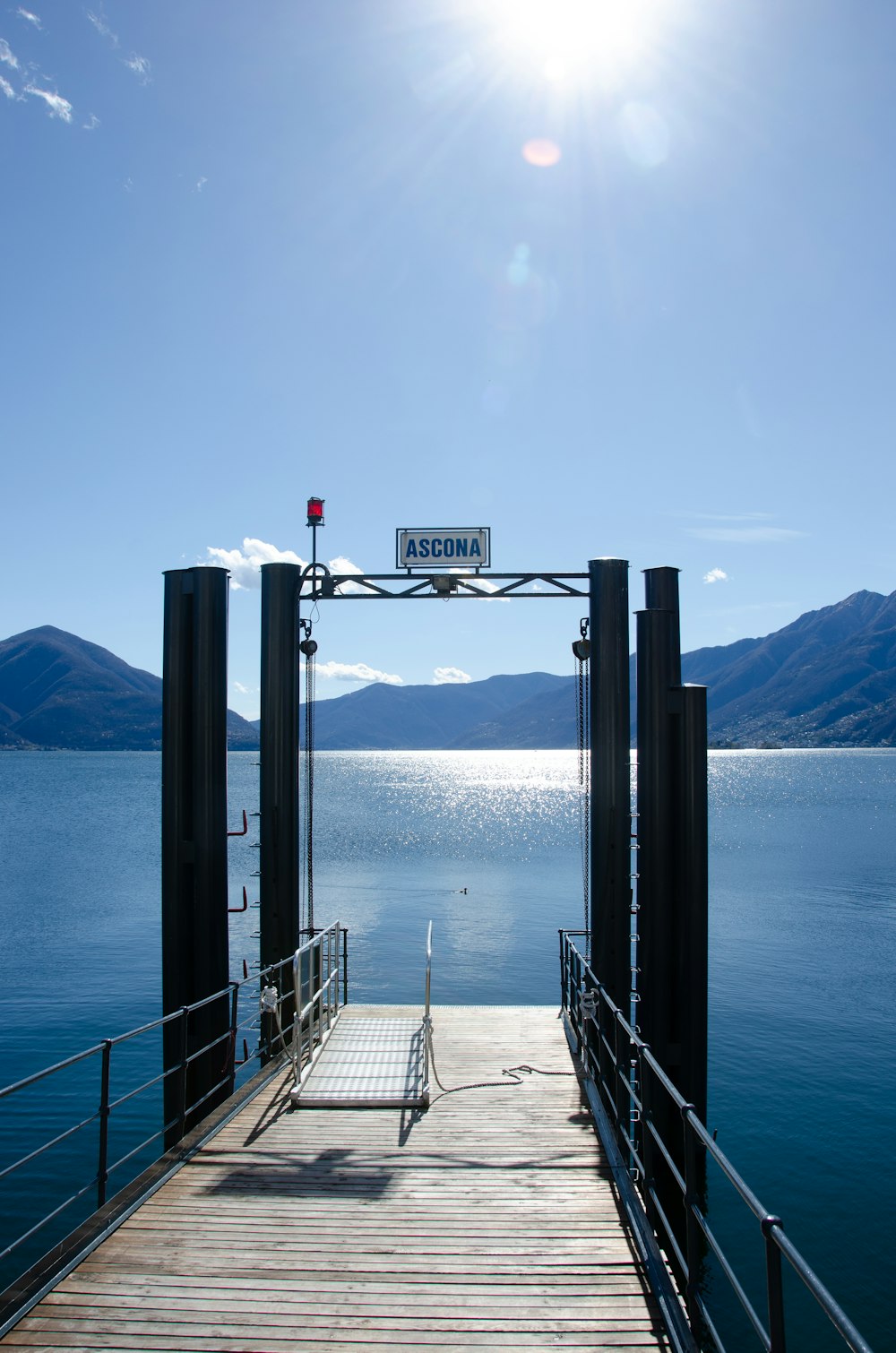 a pier with a sign that says arizona on it