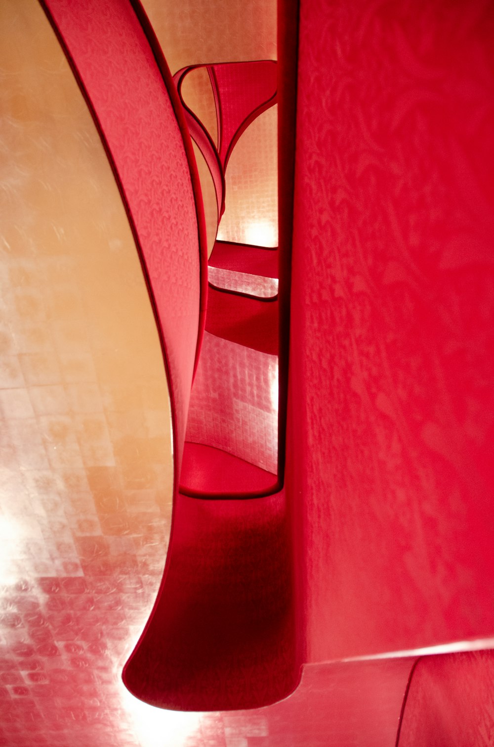 a close up of a red object on a table