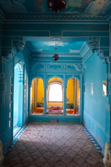 Brightly painted living room wall featuring elegant decorative patterns and smooth finish