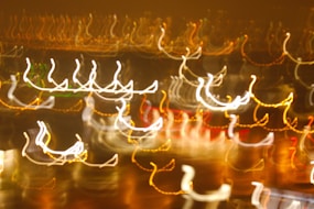a blurry photo of a city street at night