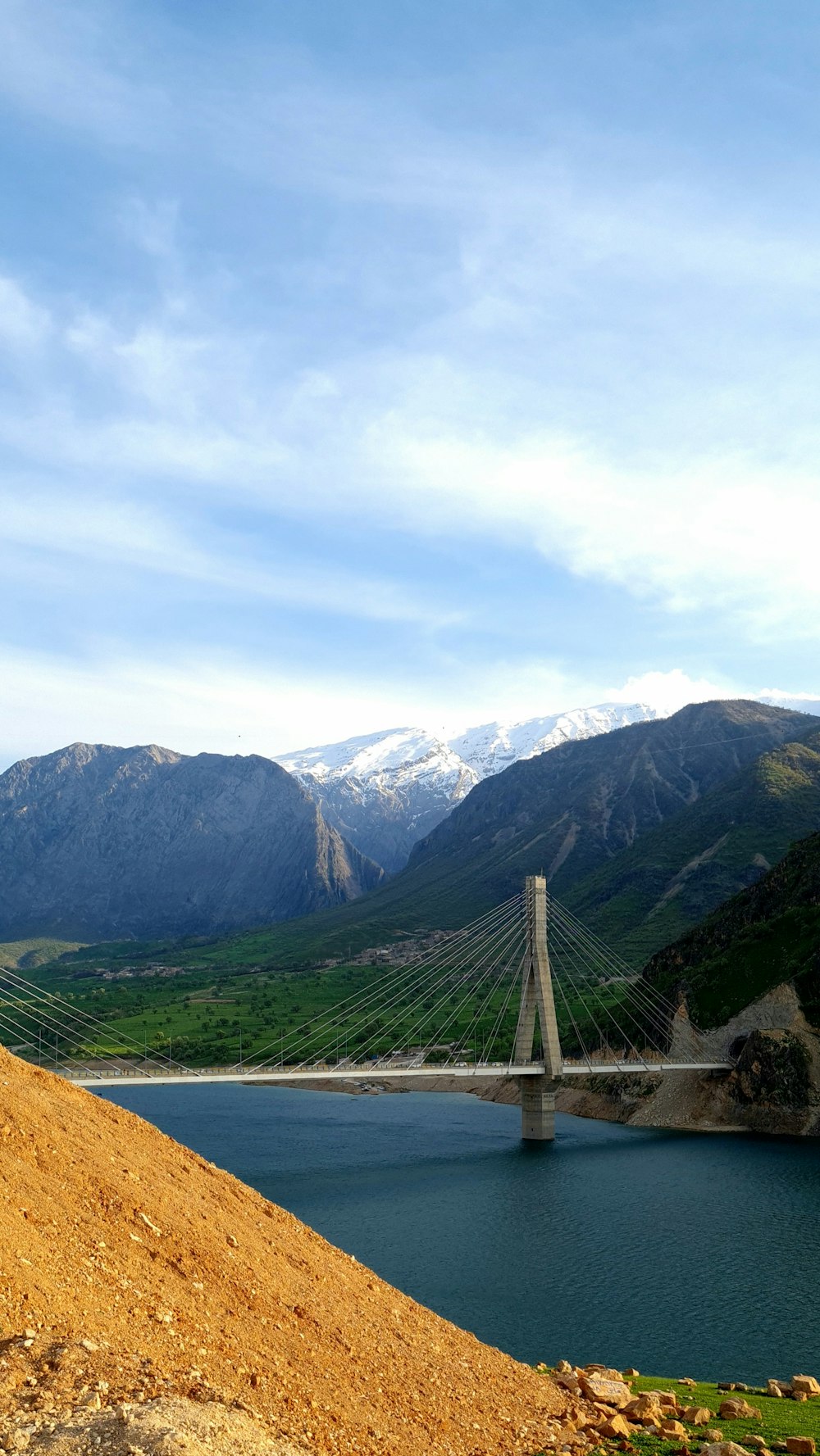 a large bridge over a large body of water