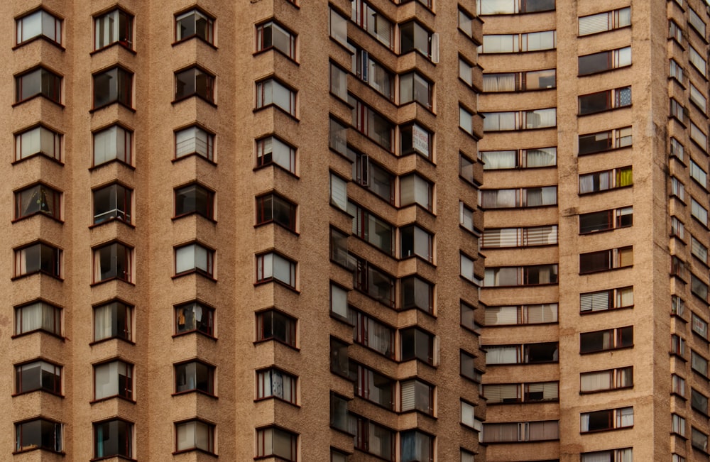 a very tall building with lots of windows