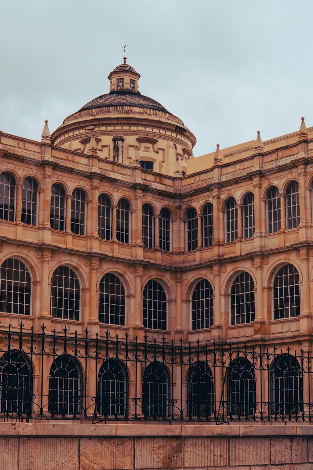 a large building with a clock on the top of it