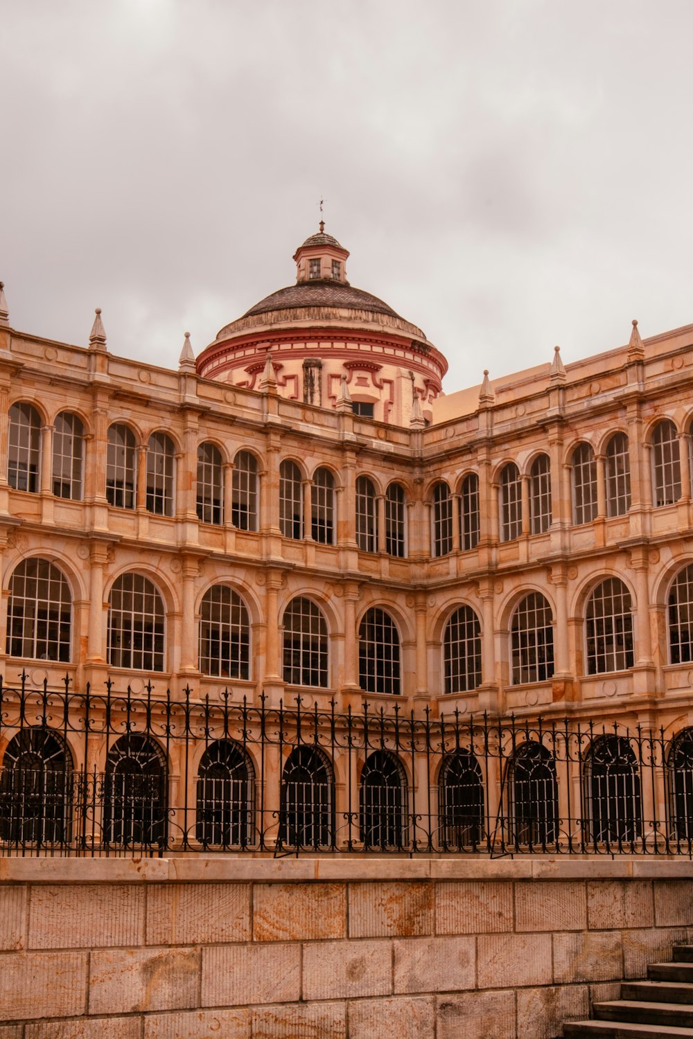 a large building with a clock tower on top of it