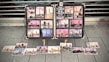 A collection of framed prints showcasing Edinburgh's landmarks.