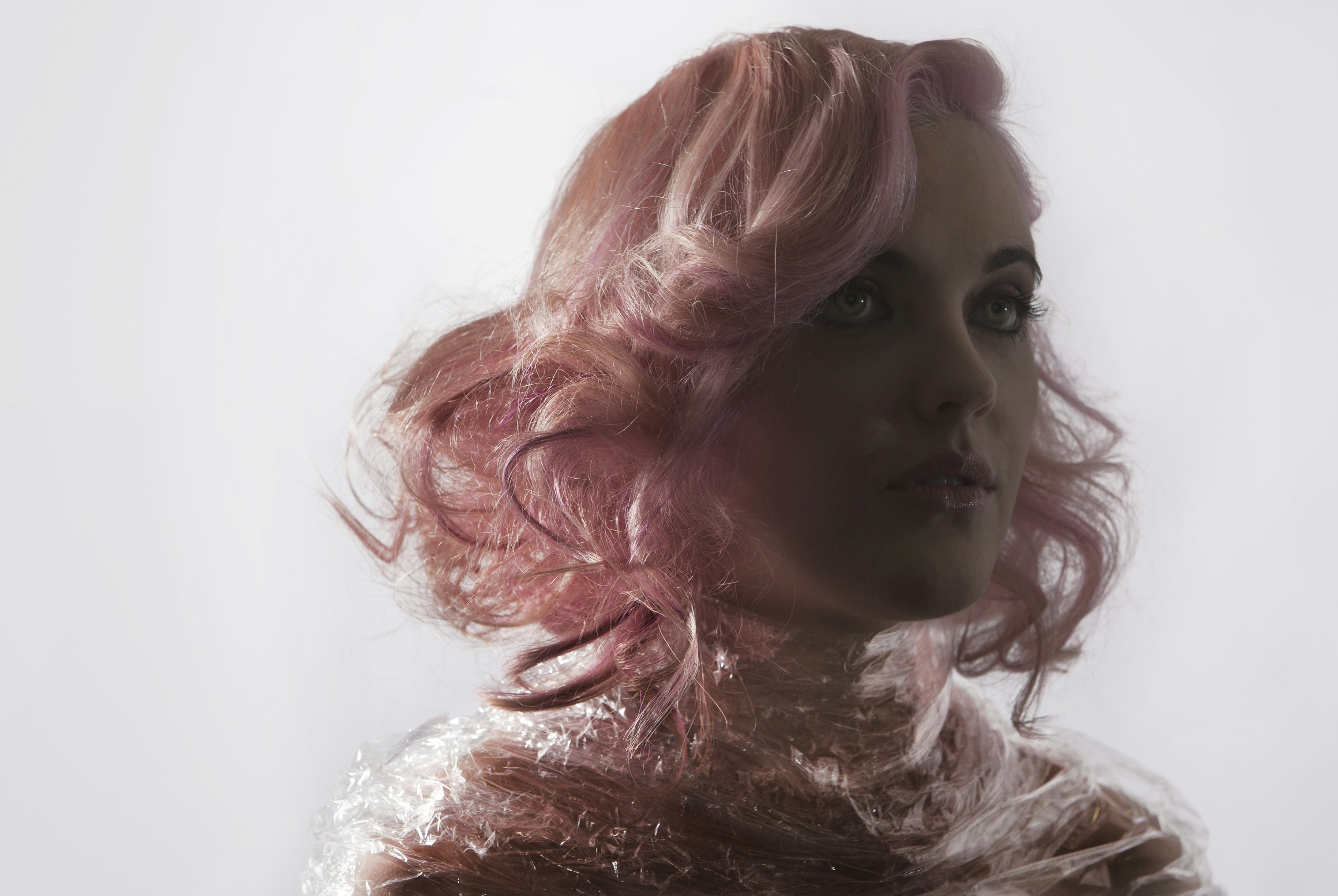 Pastel pink balayage on a beachy bob