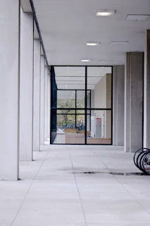 a bike parked in front of a building