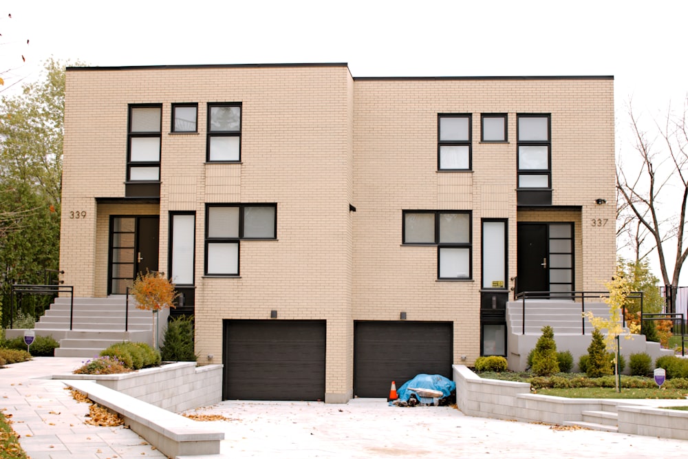 a house with a car parked in front of it