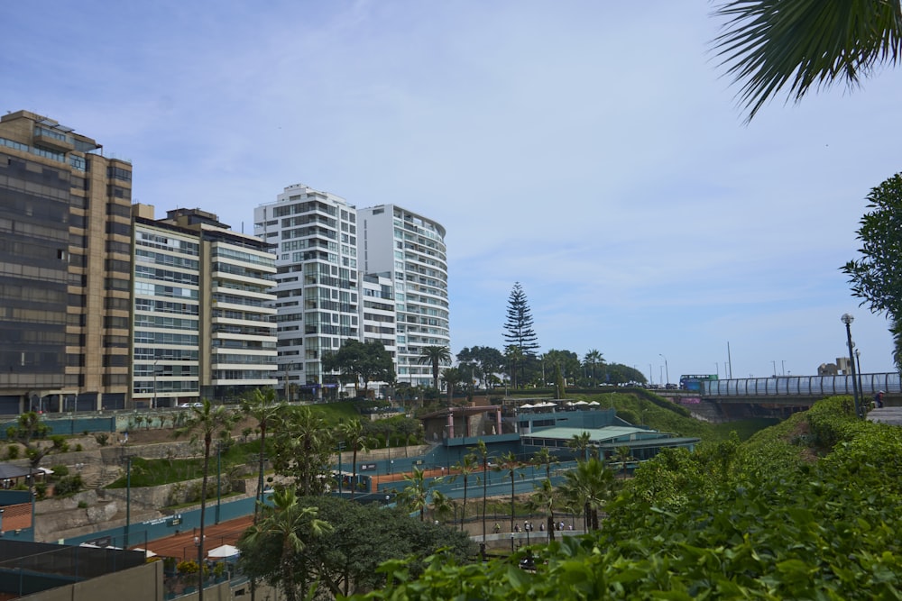 a group of buildings sitting next to each other