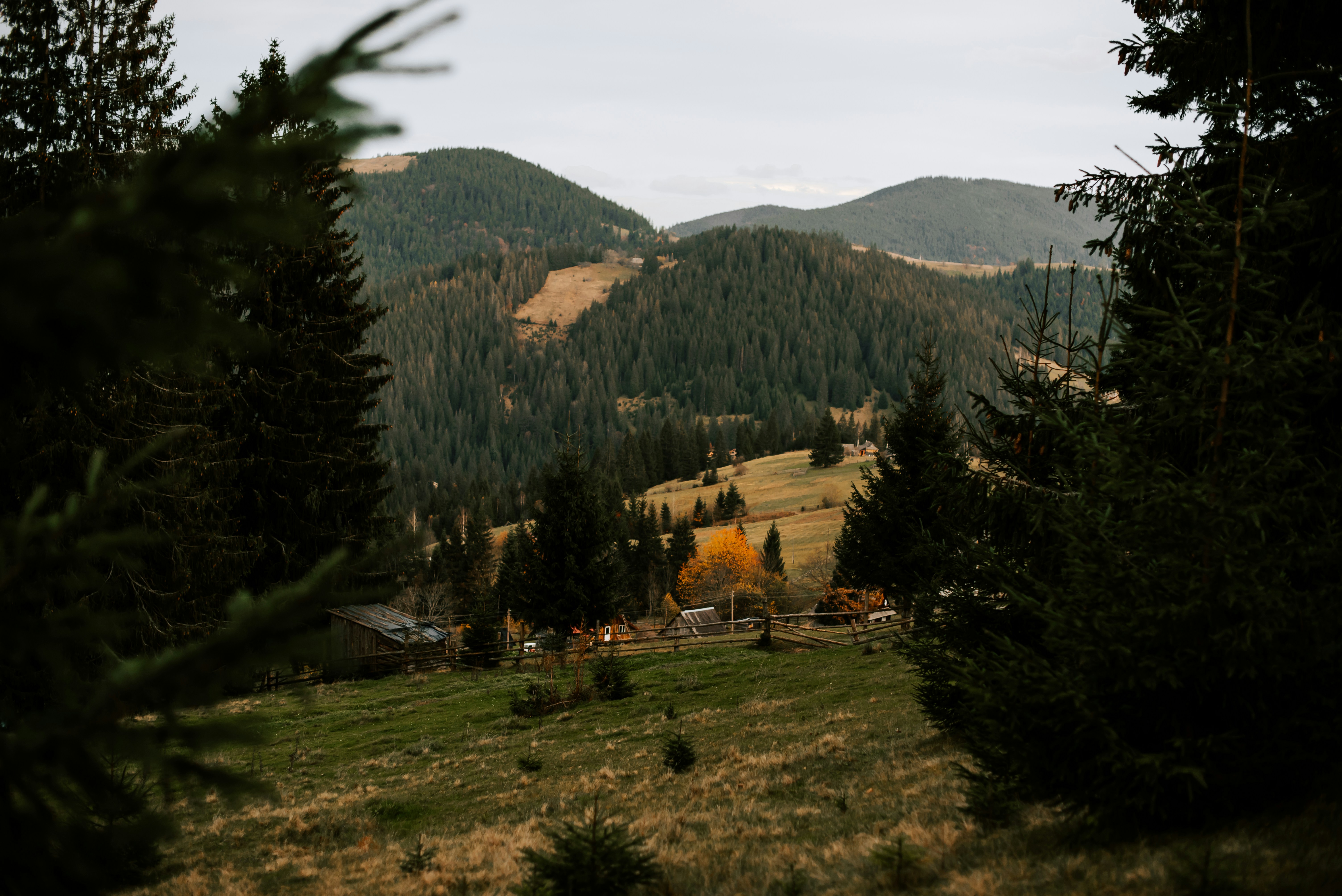 Тихий горный пейзаж для практики медитации