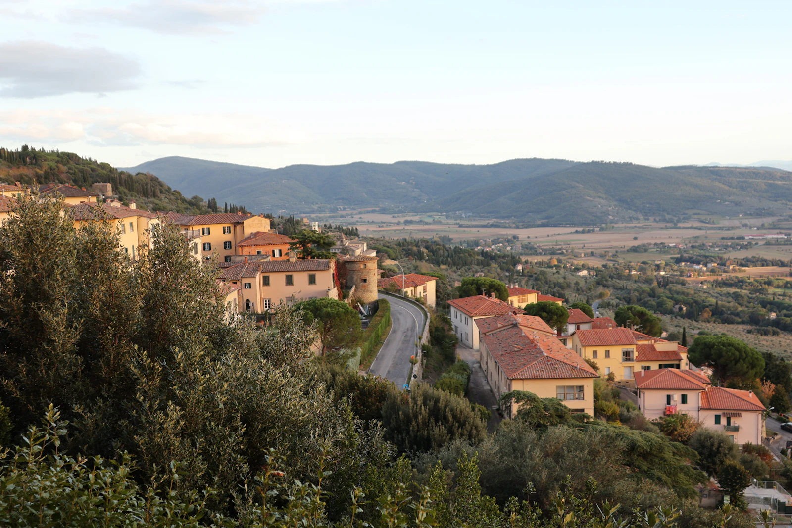 A Tuscan hill town above the valley
