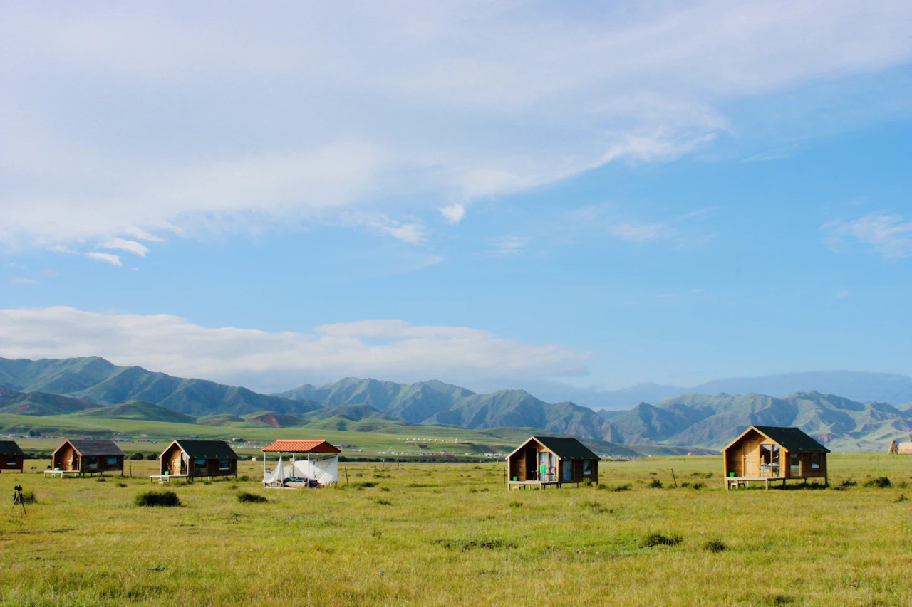 Rural houses in a Gannan field