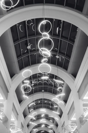 Architectural lighting installation blending modern elegance with functional illumination.