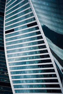 Modern high-rise commercial tower in Dubai's financial district.