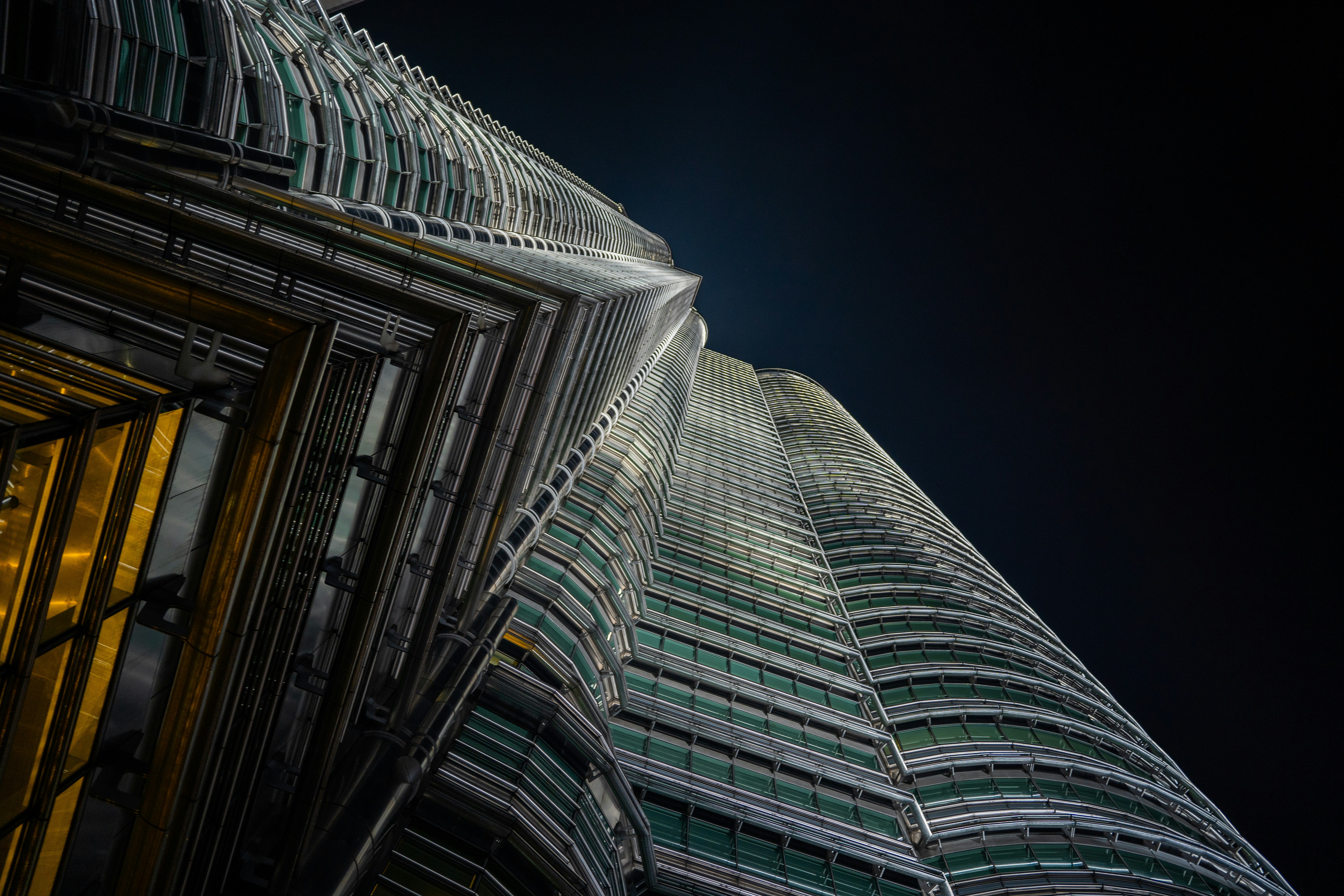 a very tall building with lots of windows