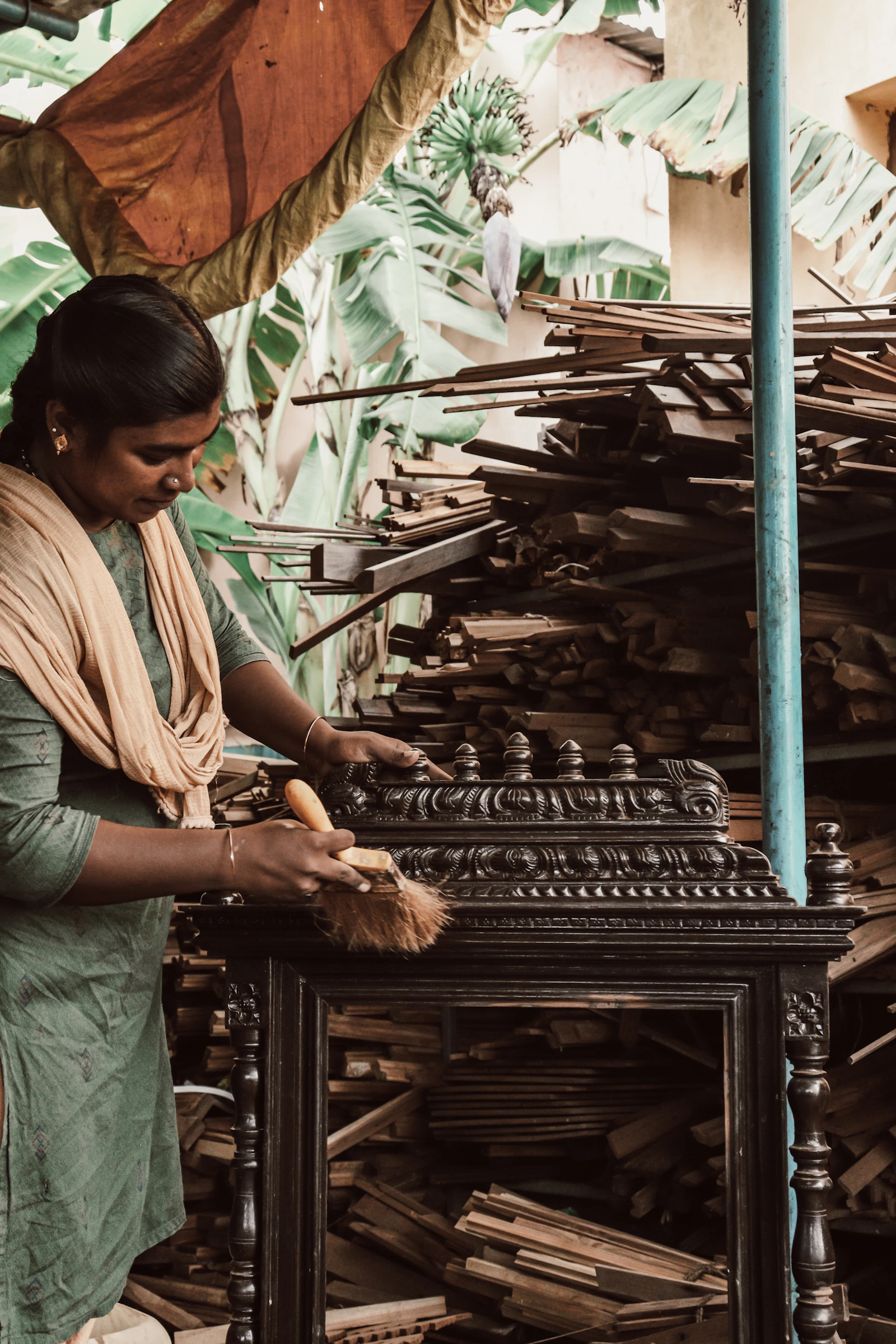 Artisan developing a handcrafted product