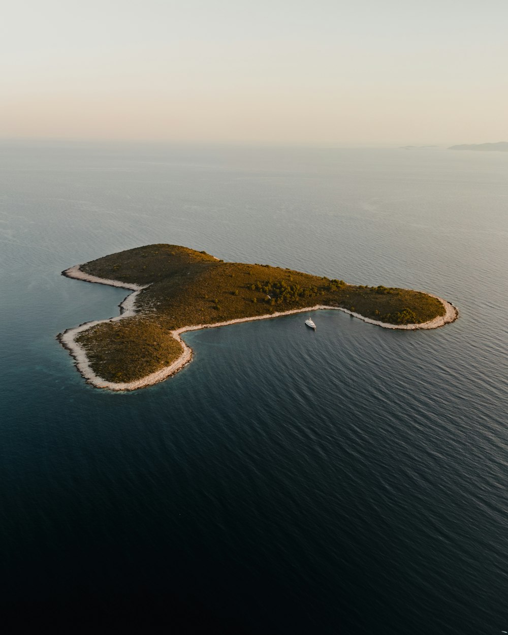 an island in the middle of the ocean