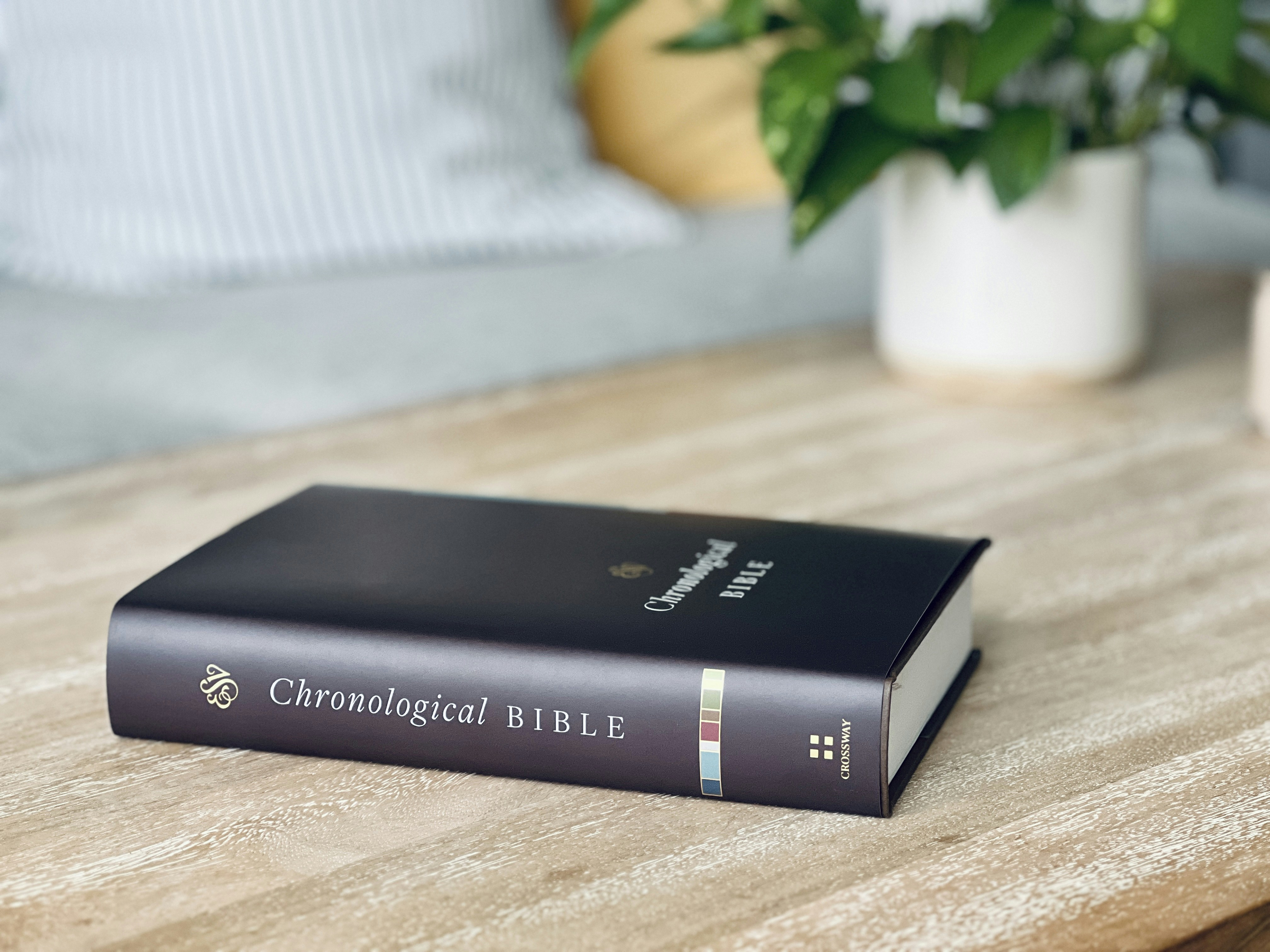 a book sitting on top of a wooden table
