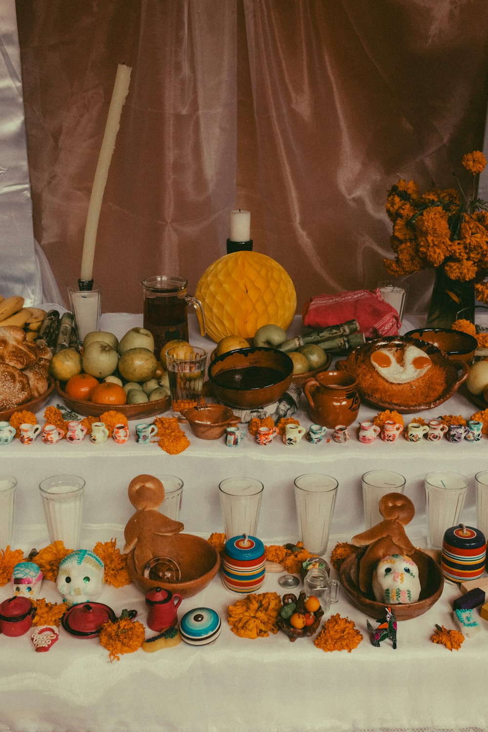 a table topped with lots of different types of food