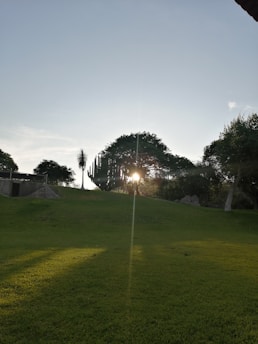A peaceful landscape showing the natural territory surrounding Tlalpan at sunset.