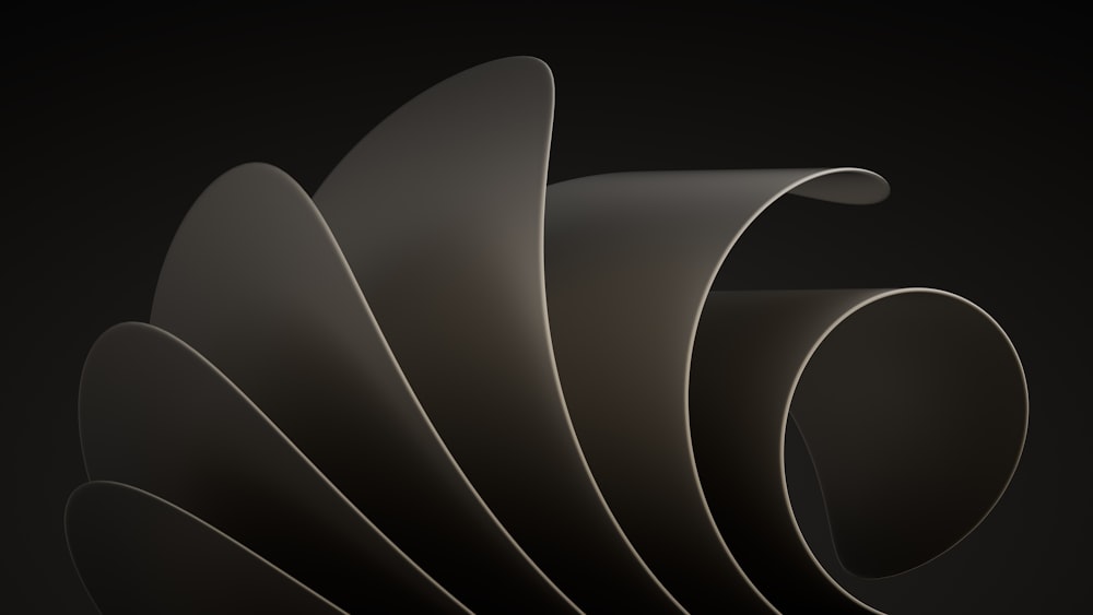 a black background with a curved design