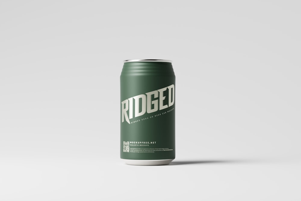 a can of ridged beer on a white background