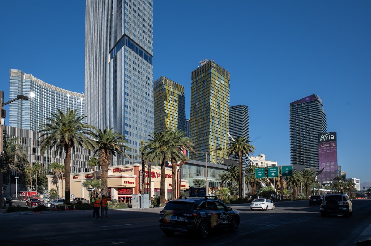 Downtown Las Vegas — the Fremont Street Experience LED canopy and vintage casino neon
