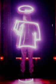 An angelic figure surrounded by light and energy.