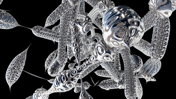 Abstract representation of neural pathways illuminated in subtle silver and black hues.