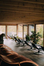 A peaceful waiting area featuring comfortable seating and soothing indoor plants.