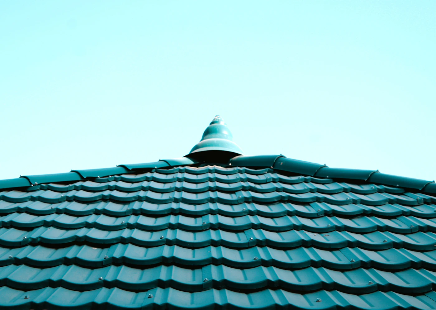 Roof before restoration, weathered and aged