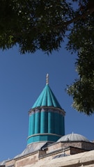 a large blue dome on top of a building