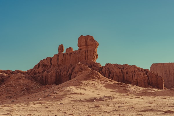 Large rock formation in the high desert — representative of Burns' dramatic landscape