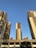 Modern residential buildings with clear skies in an urban setting.