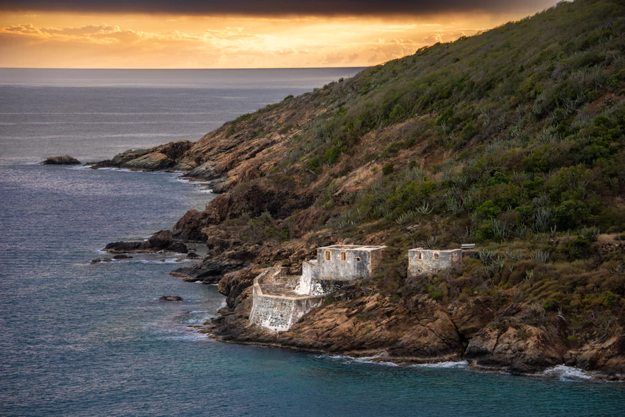 Cliffs overlooking the ocean at Cabo Rojo