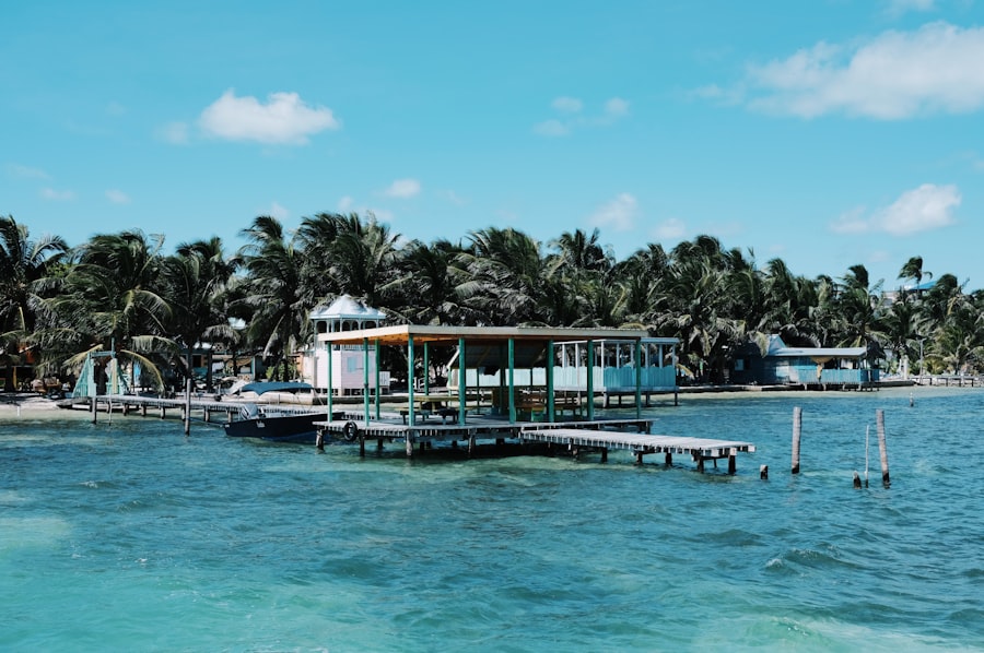 Sea Dreams Hotel Caye Caulker Belize Caribbean beachfront dock sunset