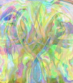 Colorful abstract shapes blending like a chameleon’s skin, symbolizing adaptability and creativity.