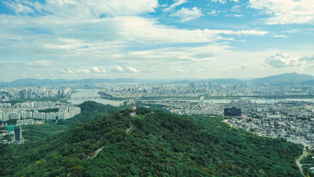 a view of a city from a high point of view