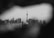 Close-up of a black and white photo taken by a visually impaired artist showing São Paulo's skyline.