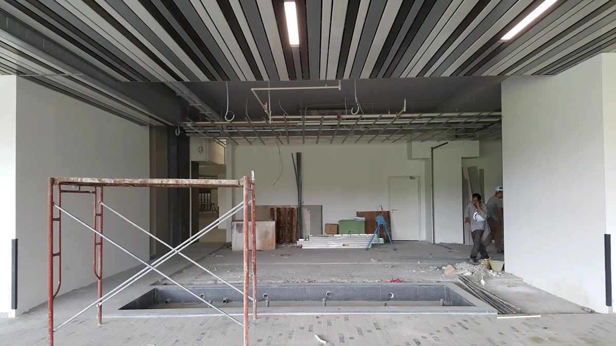 Interior of a building under fit-out work