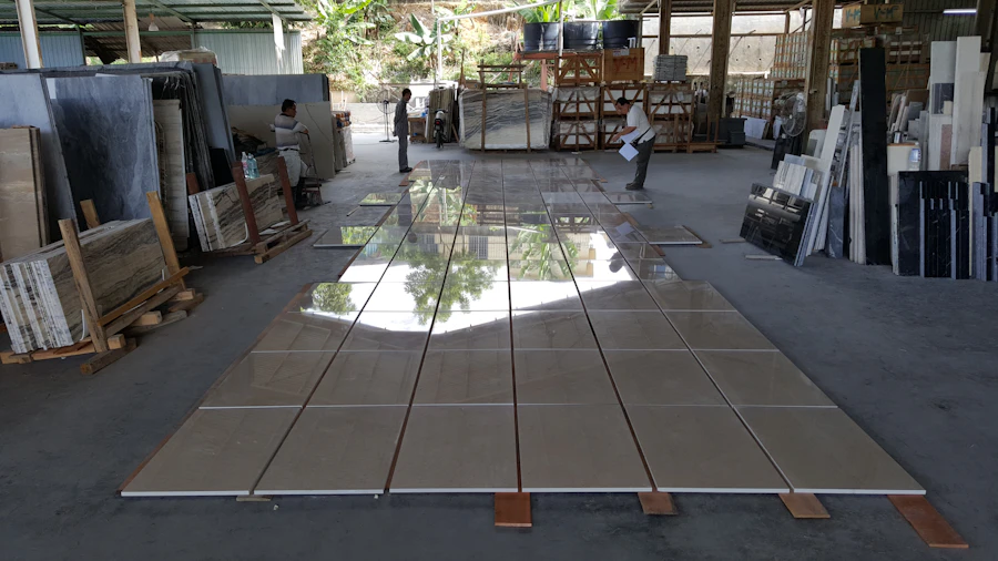 A room undergoing a flooring renovation